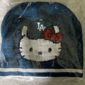 Hello kitty dodgers beanie
